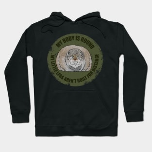 Round Pallas Cat Olive Green Hoodie